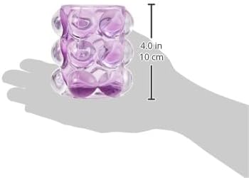 Karma, Lucia Hobnail Votive, Tea Lights Candle Holder, Glass Votive Candle Holders for Table Decorations, Baby Shower, Birthday Party, Weddings and Home Decor, Amethyst (Pack of 3)