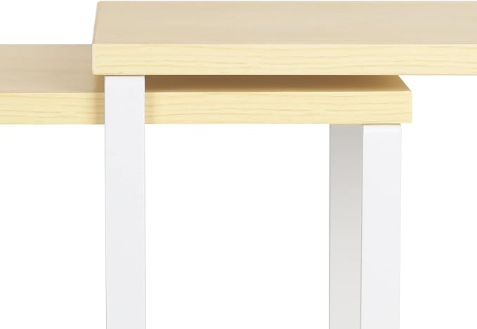 Counter Shelves Set of 4 Stackable Kitchen Cabinet Organizer Shelf and Expandable Wood Countertop Shelves for Bathroom Study Room, White