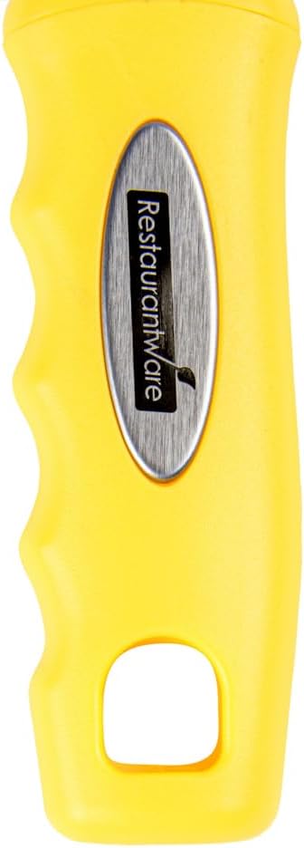 Restaurantware Comfy Grip 7.5 Inch Vegetable Peeler 1 Durable Potato Peeler - Sharp Swivel Blade Ambidextrous Handle Yellow Stainless Steel Veggie Peeler Built-In Blemish Remover