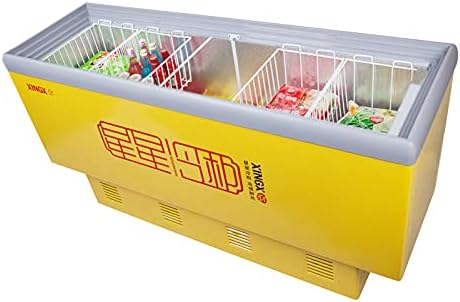 Orgneas Chest Freezer Baskets, 16.5" Freezer Organizer Bins Deep Freezer Storage Bins Metal Wire Baskets with Hanging Handles 4Pcs