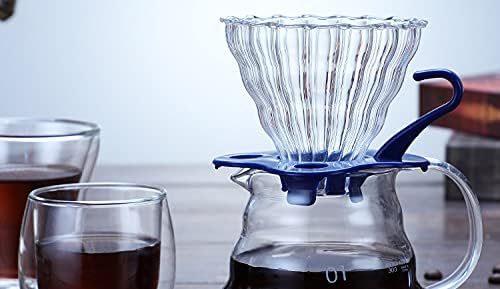 2pcs Glass Funnel Pour Over Coffee Filters,Coffee Drippers