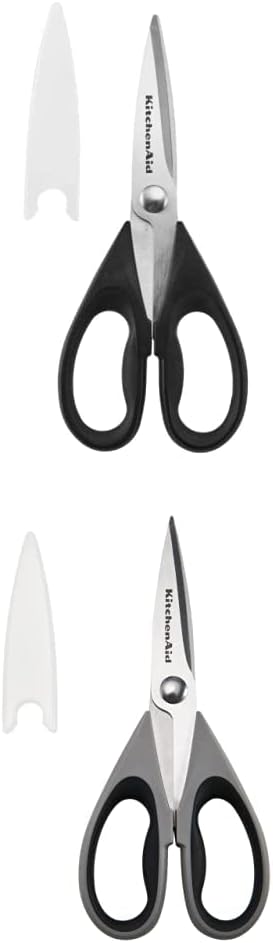 KitchenAid All Purpose Shears with Protective Sheath, One Size, Black & KitchenAid All Purpose Shears with Protective Sheath, 8.72-Inch, Gray