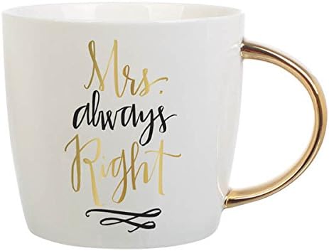 Slant Set of 2 Ceramic Coffee Mugs - Mr. Right & Mrs. Always Right