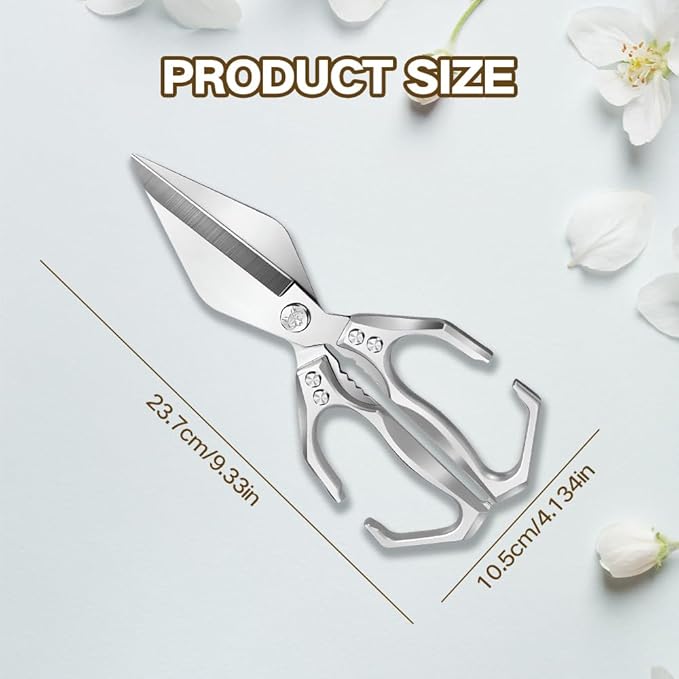 Multifunctional Heavy-Duty Kitchen Shears, Poultry Scissors, Stainless Steel Heavy Duty Scissors for Chicken, Meat, Seafood, Bone Cutting, Box Included, Suitable for Christmas Kitchen