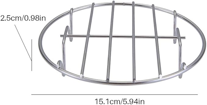 Cooking Rack, Stainless Steel Cooling Racks Roast Meat Shelf Rustproof Grilling Rack for Steaming or Grilling Meat and Vegetables Baking Cookies (Silver 6inch)