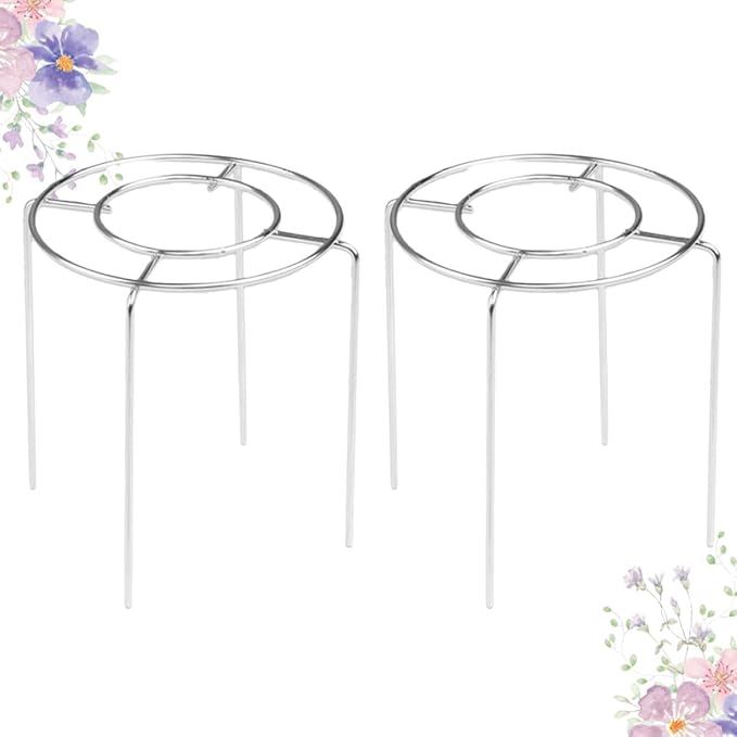 HANABASS 2pcs Stainless Steel Cake Cooling Rack, round 12.7cm Diameter X 14cm Height Baking Tool, Chiffon Cake Holder for Kitchen and Bakery Use