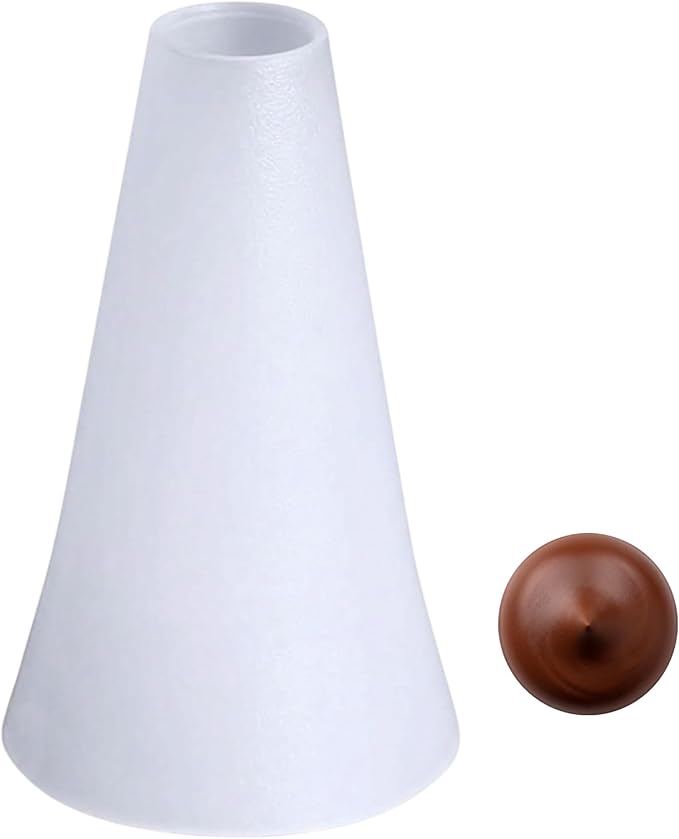 Reusable Plastic Piping Tips - Standard Size Round Tip #10 20 Pack with 2 Couplers Icing Nozzles for Cake Decoration Dessert Design Baking Supplies and Piping Bags Base Ø 0.75", Height 1.25"