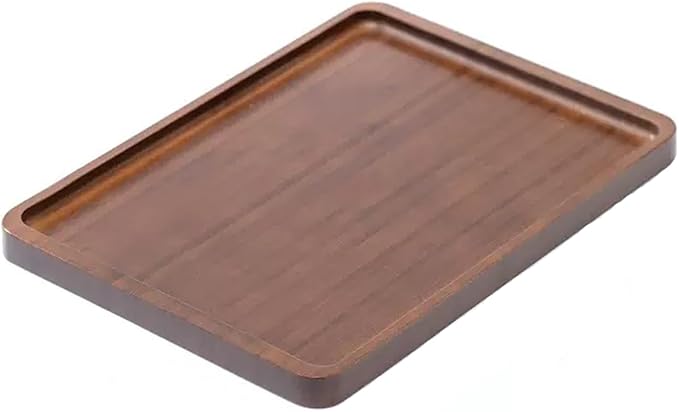 XZHXFX Bamboo Serving Tray,Food Tray for Breakfast,Coffee Table,Dinner & Bar, Decorative Tray for Kitchen, Bedroom (Large)