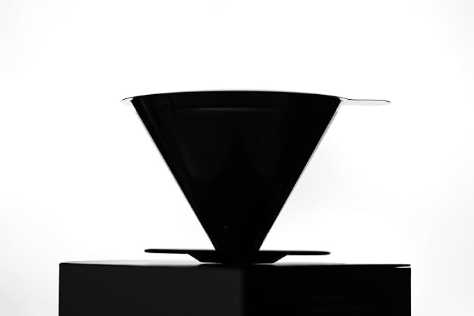 ATHIA Golden Dripper Reusable Stainless Steel Coffee Filter Paperless Cone Filter for Drip Coffee Makers Eco-Friendly Easy Clean Compatible with Most Coffee Makers (Rose Golden, Standard)
