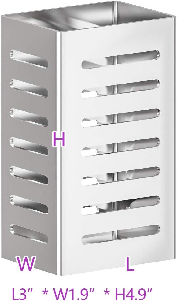 PUSDON Over Sink Dish Drying Rack Parts - Cutlery Silverware Utensil Holder, Silver