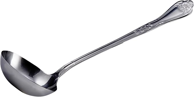 Winco Heavy-Duty Gravy/Soup Ladle, 4 Ounce, 13"
