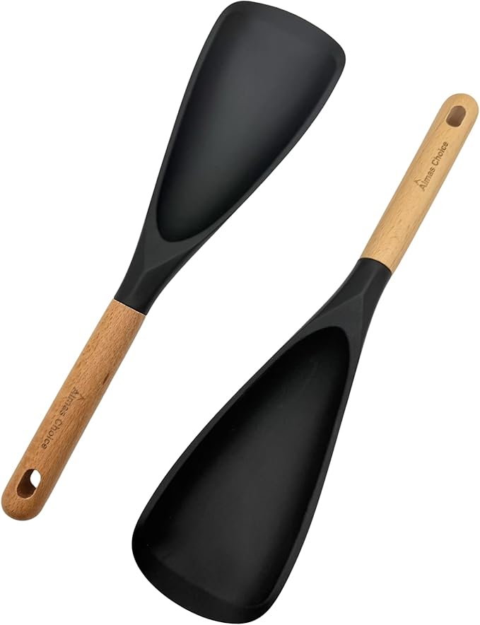 Silicone Spatula Spoon Set – Heat Resistant Cooking Spoons for Non-Stick Cookware, Small Silicone Spatulas for Kitchen Use