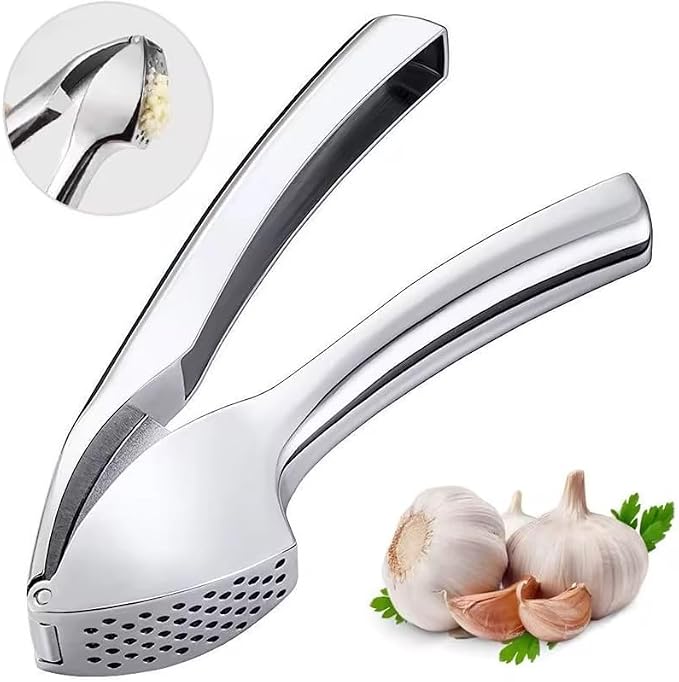 garlic press stainless steel heavy duty