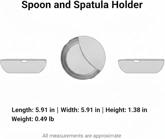 Spoon and Spatula Holder, Stainless Steel Countertop Utensil Rest for Kitchen Cooking (1 PC)