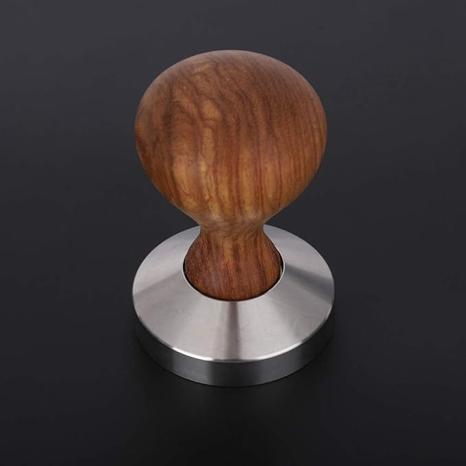 Fdit Coffee Tamper with Rosewood Handle, 51mm, 304 Stainless Steel Base, Ergonomic Design, Lightweight and Portable