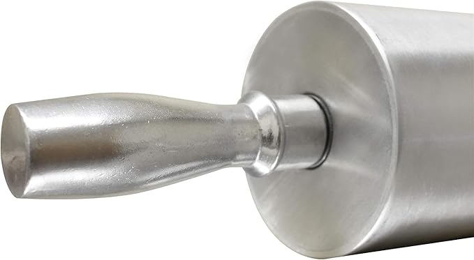 Soro Essentials- 15" Aluminum Rolling Pin 3-1/2" Diameter- Durable Dough Roller with Handles Baking Rolling Pin Pizza Fondant Crust Pastry and Dough Kitchen Essential Utensil for Home Restaurant