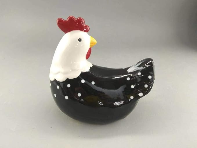 Ceramic Sponge/Scrubbie Holder (Black Chicken)