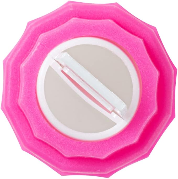 Restaurantware COUPLER ONLY: Pastry Tek 1.1 x 2.4 Inch Swirl Coupler 1 Durable Tip Coupler - Dual Tone Piping Bag Sold Separately Pink & White Plastic Icing Tip Coupler For 0.7 to 1 Inch Tips
