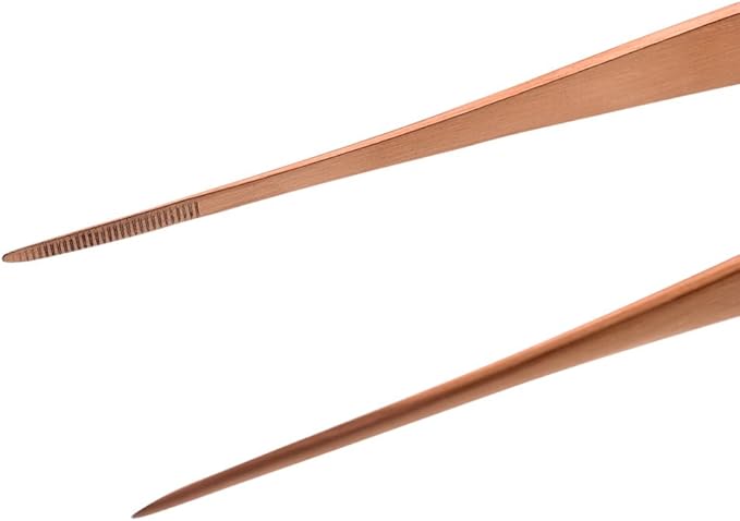 Mercer Culinary 18-8 Stainless Steel Precision Plus Chef Plating Tong, Fine Point, 6-1/8 Inch, Rose Gold