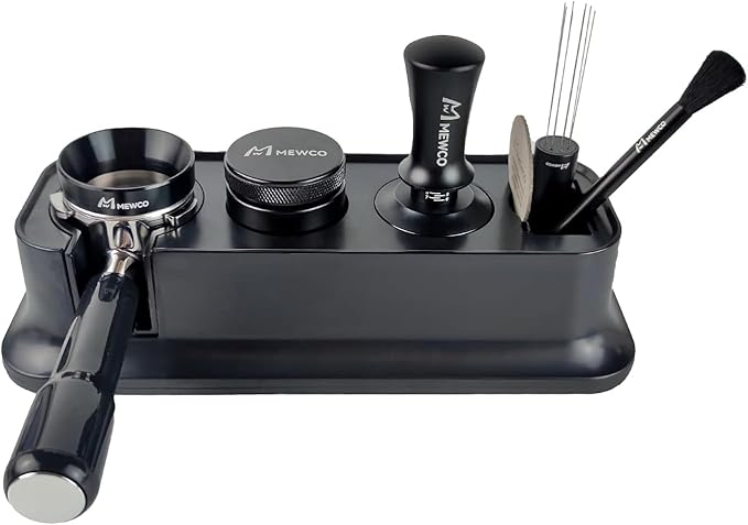 7 Pack Espresso Tamper Station&Coffee Distributor Tamper&Espresso WDT Stirrer&Coffee Tamping&Brush&Coffee Dosing Funnel&Espresso Puck Screen, Espresso Accessories for Bar Home Office (54 mm)