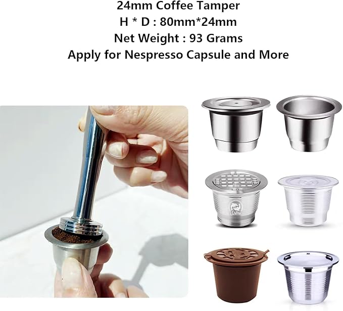 Coffee Tamper Press Chromed (24 mm)