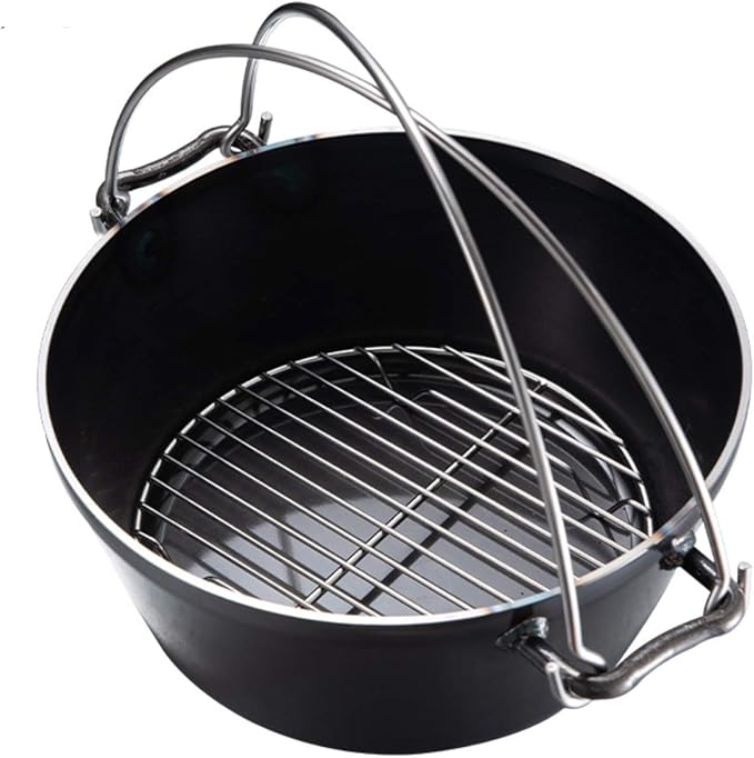 CAMPINGMOON φ8.27inch/φ21cm Round Stainless Steel Roasting Baking Steaming Cooling Rack Cooking Grid Grill Fits for 10-inch Dutch Oven W21