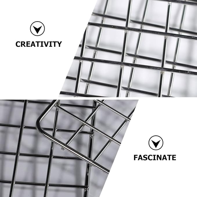 STOBAZA Stainless Steel Cooling Rack Reusable Baking and Draining Rack for Cookies Meat and Vegetables High Temperature Resistant Design for Versatile Cooking and Baking