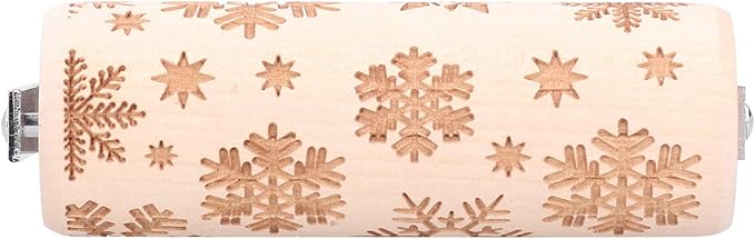 embossed rolling pin mini christmas texture pastrymade(snowflake)
