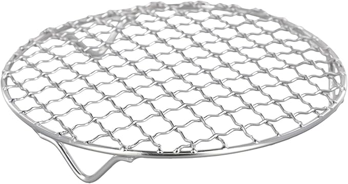 Round Cooling Baking Rack 201 Stainless-Steel Wire Oven Grill Sheet with Stable Tri-Leg Design for Baking, Roasting, Grilling, Drying and Cooling Cakes, Pies, Cookies, Pizza(15cm)