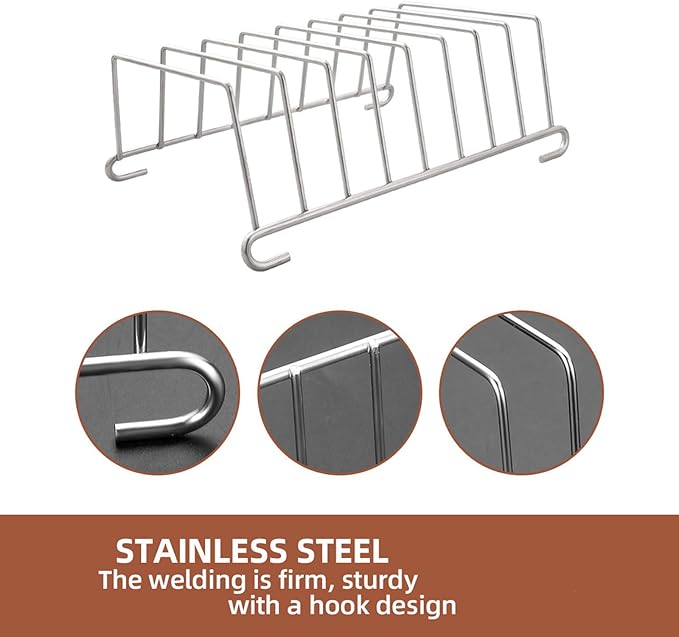 Of 4 Stainless Steel Toasts Rack 8 Slices Bread Holder Air Fryers Accessories Organizers Baking Tool Cooling Rack Kitchen Baking Tool