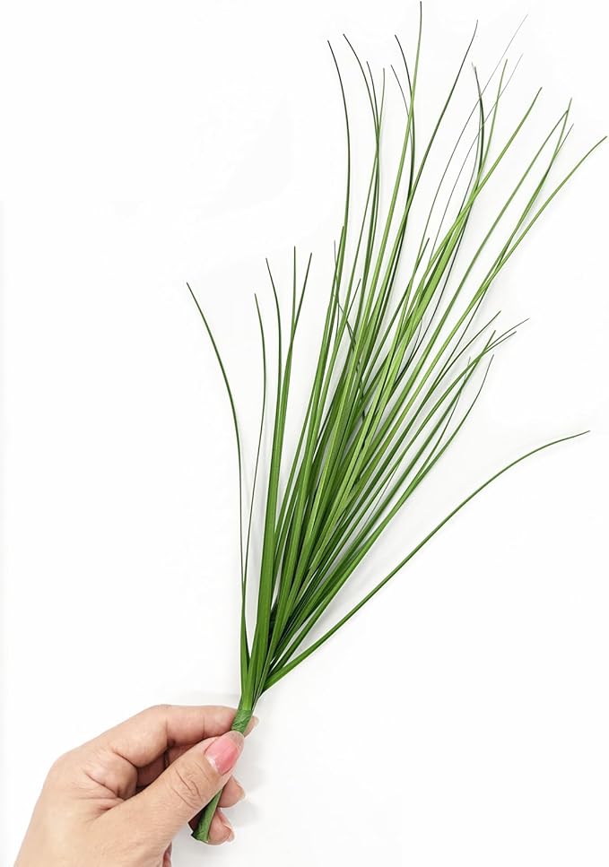 CATTREE Artificial Wheat Grass Shrubs, Fake Plants Faux Greenery Plastic Bushes Tall Stems for Outdoor Indoor Wedding Christmas Decor Office Yard Table Arrangements Planter Filler Decoration 8 Pack