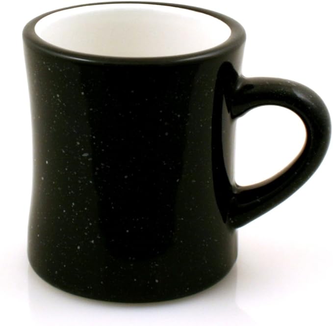 Ceramic Diner Campfire Mugs, 10oz, Set of 4 (Black)