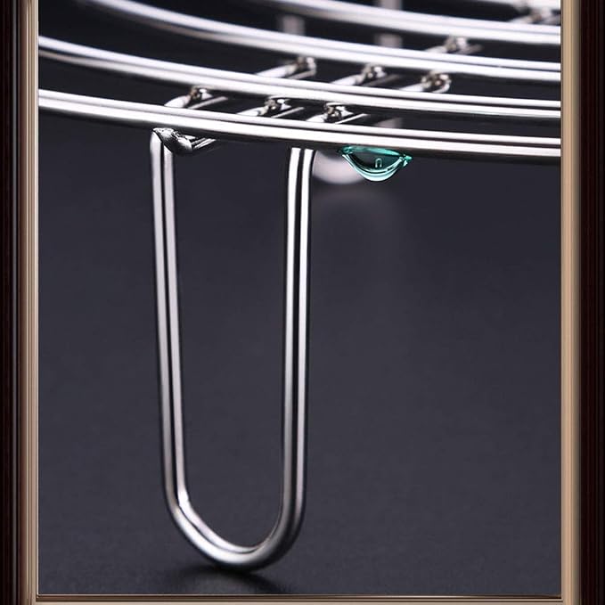 Steam Rack, Stainless Steel Round Steaming Rack Stand, Cooling Rack Trivet, Wire Steamer Kettle Racks Holder, Pot Steamers Insert Food Stand, Cooking Steaming Baking Stand (15.5cm/6.1in)