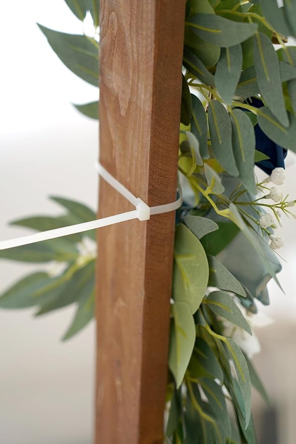 Olalaka Dusty Blue Flower for Wedding Welcome Signs Decorations, Artificial Wedding Arch Flowers for Wedding Ceremony (Set of 2)