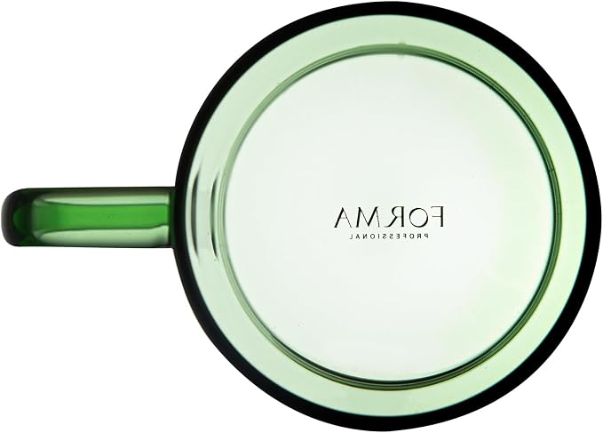 Restaurantware Glass Coffee Mug 2 Count 7 Oz Borosilicate Tea Cup with Ergonomic Handle, Dishwasher-Safe Green Thermal Resistant Mug for Hot and Cold Drinks