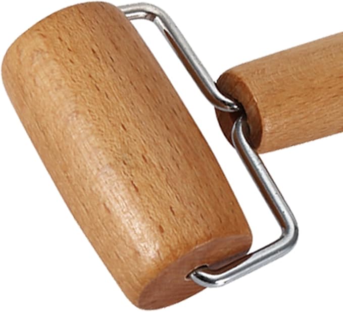 Pizza Roller,Rolling Pins for Baking,Wooden Pizza Dough Roller Small Rolling Pin for kitchen essentials Pastry Tortilla Pizza Cookie Home Baking(4.13in, 2.36in)
