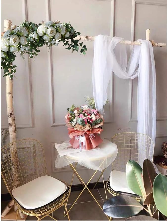 H&S BRIDAL Wedding Arch Flowers, 30 Inch Rustic Artificial Floral Swag for Door Lintel, Green Leaves Rose Peony Sunflowers Table Centerpieces Home Decoration