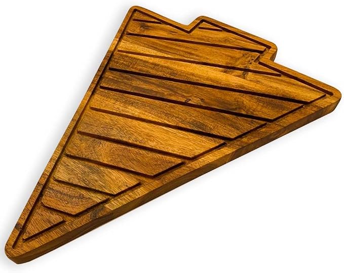 Affinity Decor Organic Acacia kitchen Cutting Chopping Charcuterie Board Platter for Butcher Block Cheese and Vegetables (Slicey Christmas Tree Board 12.5"L x 10"W)