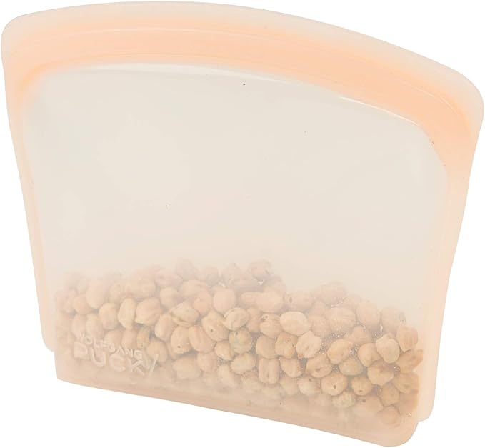 Wolfgang Puck 100% Silicone Food Grade, Reusable, Leak Proof, (BPA, PVC, Phthalates Free), (Microwave, Sous Vide, Dishwasher, Freezer Safe) Storage Bags for Dry Goods, Liquids, Snacks and More