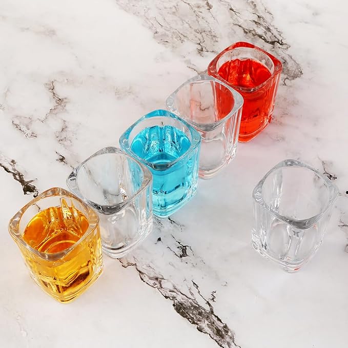 Shot Glasses 2.3 oz, Set of 12 - Cute Square Tequila Glasses, Perfect for Whiskey, Tequila, Liqueurs, Party & Collection, Espressos, Spirits & Liquors (12, Clear square)