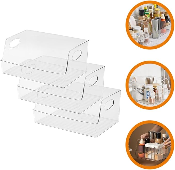 Large Capacity Fruit Storage Box and Kitchen Fruit Organizer 2pcs Set Plastic Food Container for Pantry and Fridge Storage