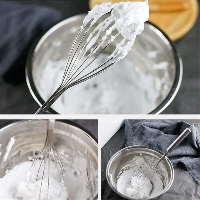 Whisk Stainless Steel Balloon Stir Tool Not Sticky Baking Stir Egg Butter (Size : 30cm)