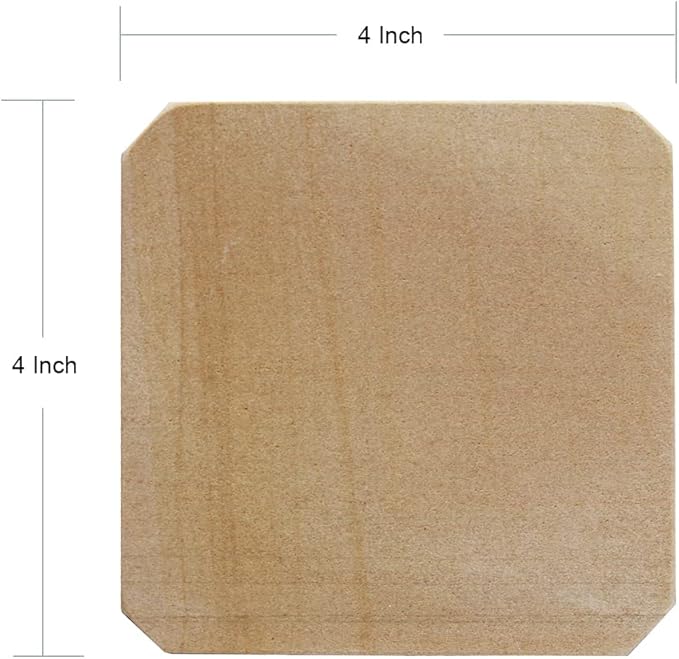 MONKEY SUN 8 Pack Natural Sandstone Water Absorbent Hand Crafted Square Coasters, 4 x 4 Inches Stone Coasters for Drink Bar Kitchen Home, Used for DIY and Carving, Set of 8