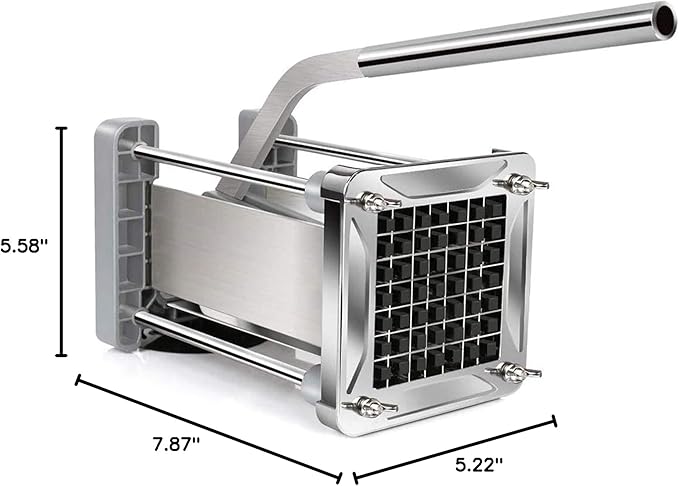 Sopito French Fry Cutter for Potatoes, 1/2 Inch Professional Grade | Durable stainless steel, easy lever operation, fast cutting. Ideal for family meals, parties and batch food prep