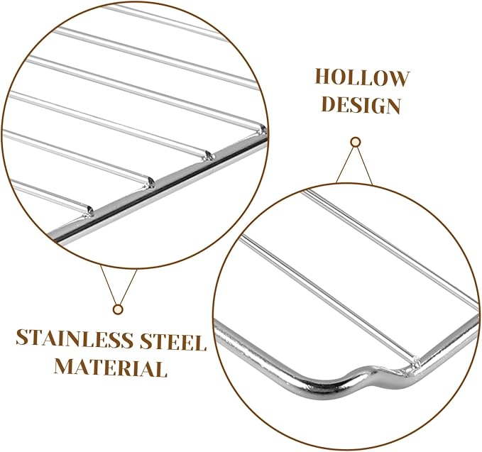 Alipis Stainless Steel Baking Rack Heavy Duty Wire Cooling Rack for Oven Use Dishwasher Construction for Baking and Cooking Supports Heavy Weight