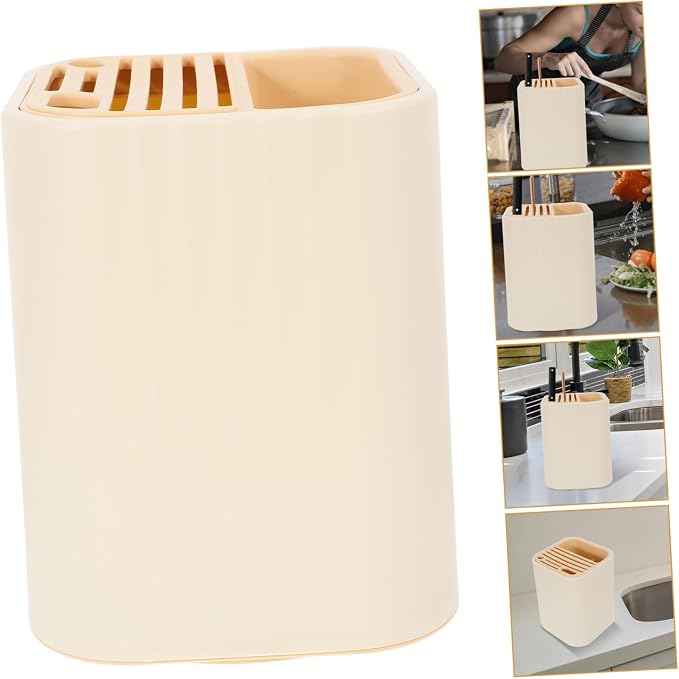 SHOWERORO Rotatable Kitchen Utensil Holder with Capacity Multi-purpose Storage for Cutlery Chopsticks and Spoons Easy to Clean and Organize Your Kitchen Essentials