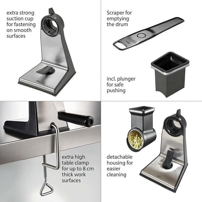 GEFU Rotary Grater TRANSFORMA 3 Drums