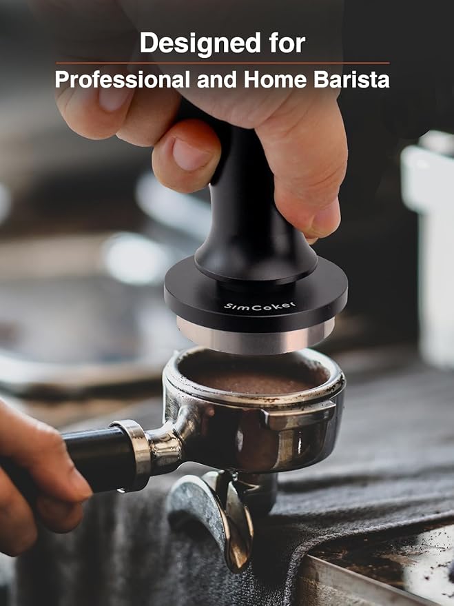 Espresso Tamper, 51mm Barista Coffee Tamper with Spring Loaded for Coffee Machine Portafilter,Stainless Steel