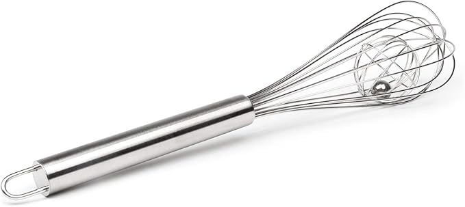 Fox Run Basket Cage Whisk, 2.75 x 2.75 x 12.5 inches, Metallic