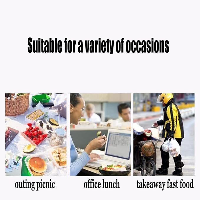 AGYH 300 Packs Meal Prep Containers with Lid 2 Compartments Food Storage Containers Microwave Freezer Safe Take Out Food Container (Color : Clear, Size : 650ML)
